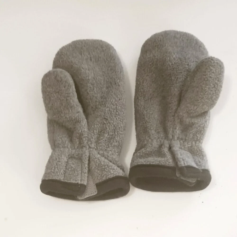 Janie and Jack Nutcracker Mittens 12-24M Gray Red Embroidered Christmas Design